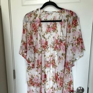 American Eagle Sheer Floral Kimono